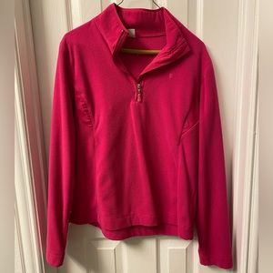 Hot pink fleece.